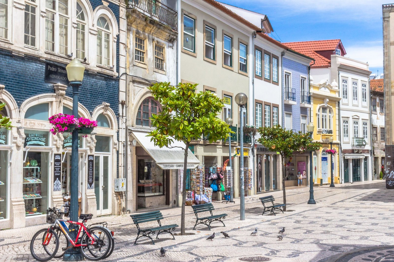 Persona revisando documentos y presupuesto mensual en una cafetería de Portugal
